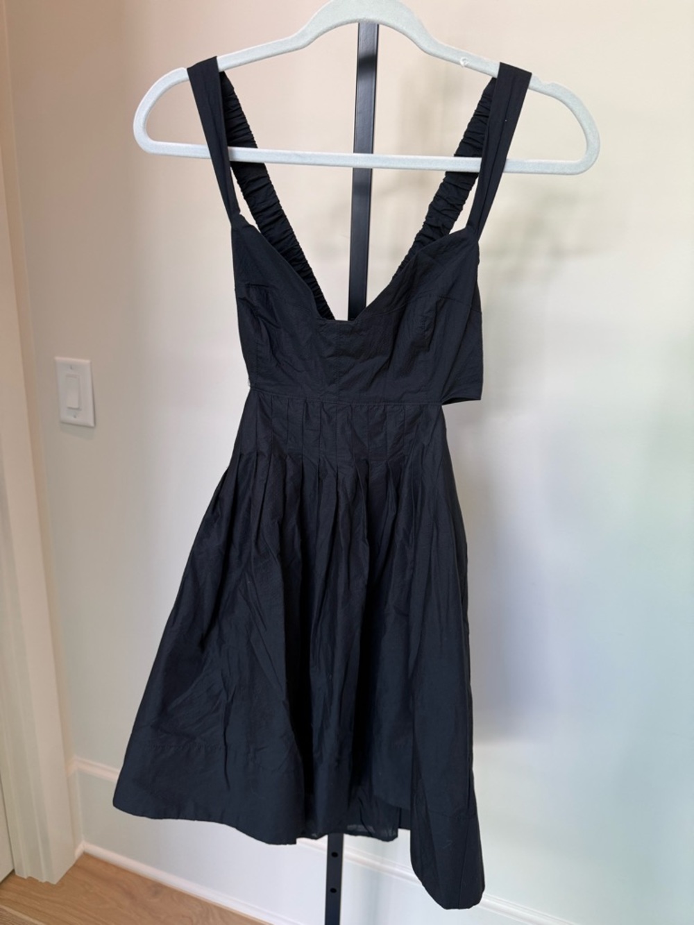 NEW Anthropologie Maeve Tie
Back Mini Dress - Black